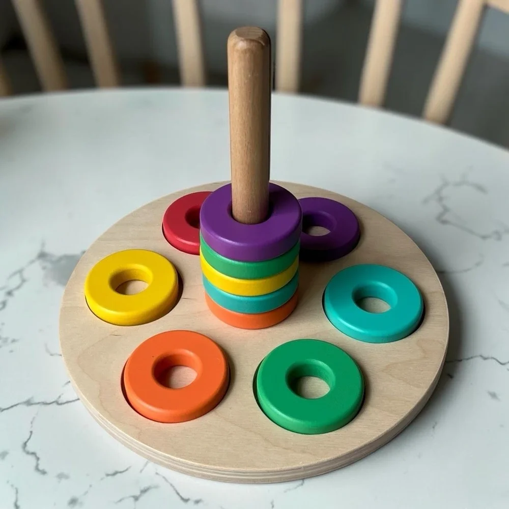 Lovevery Flexible Ring Stacker Wooden Stacking Toy Montessori Babbler *Read